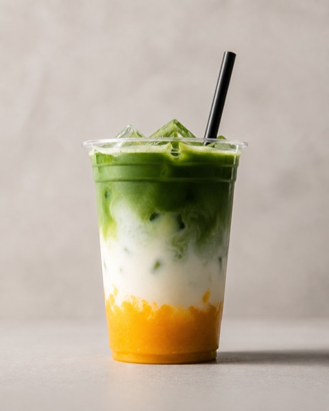 Iced Mango Matcha Latte